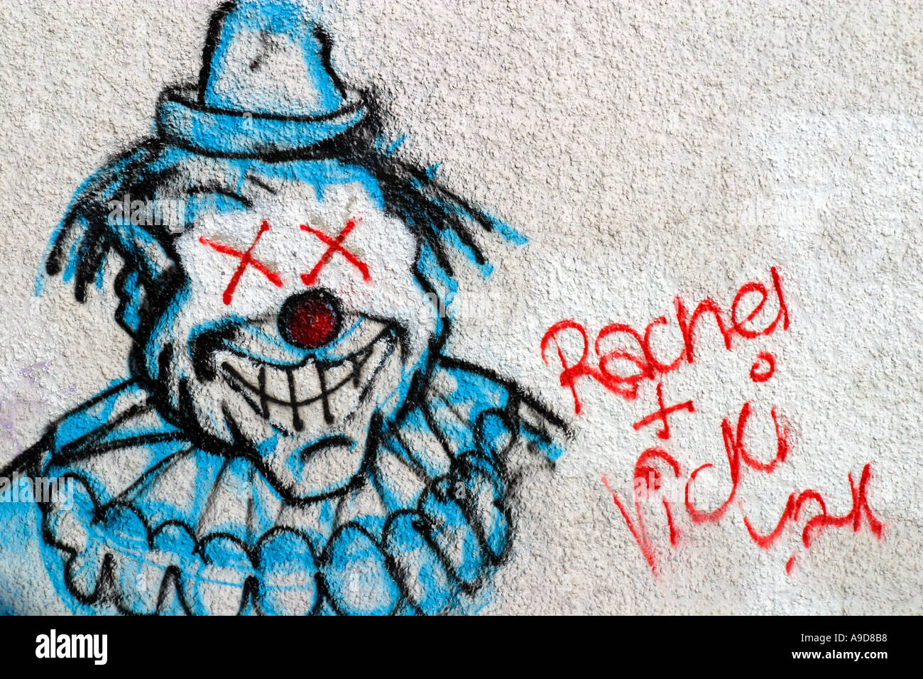 Grafitti 3 Clown Banque D'Images