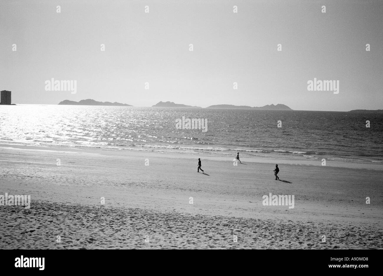 Plage de Vigo Galice Espagne Banque D'Images