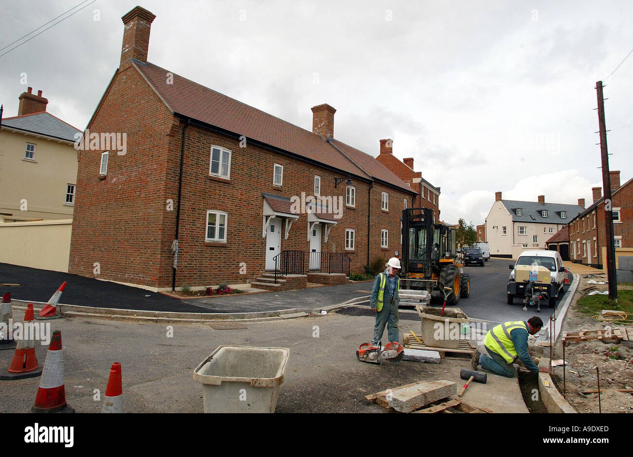 Les petites maisons abordables en construction au village de Dorset UK 2004/2005 Banque D'Images