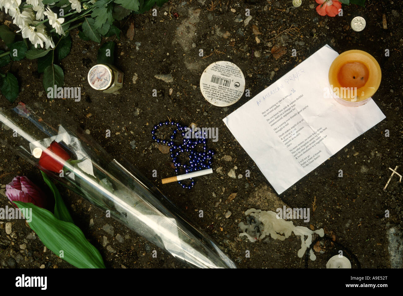 Paris France Jim Morrison s tombe, dans le cimetière du Père Lachaise Banque D'Images