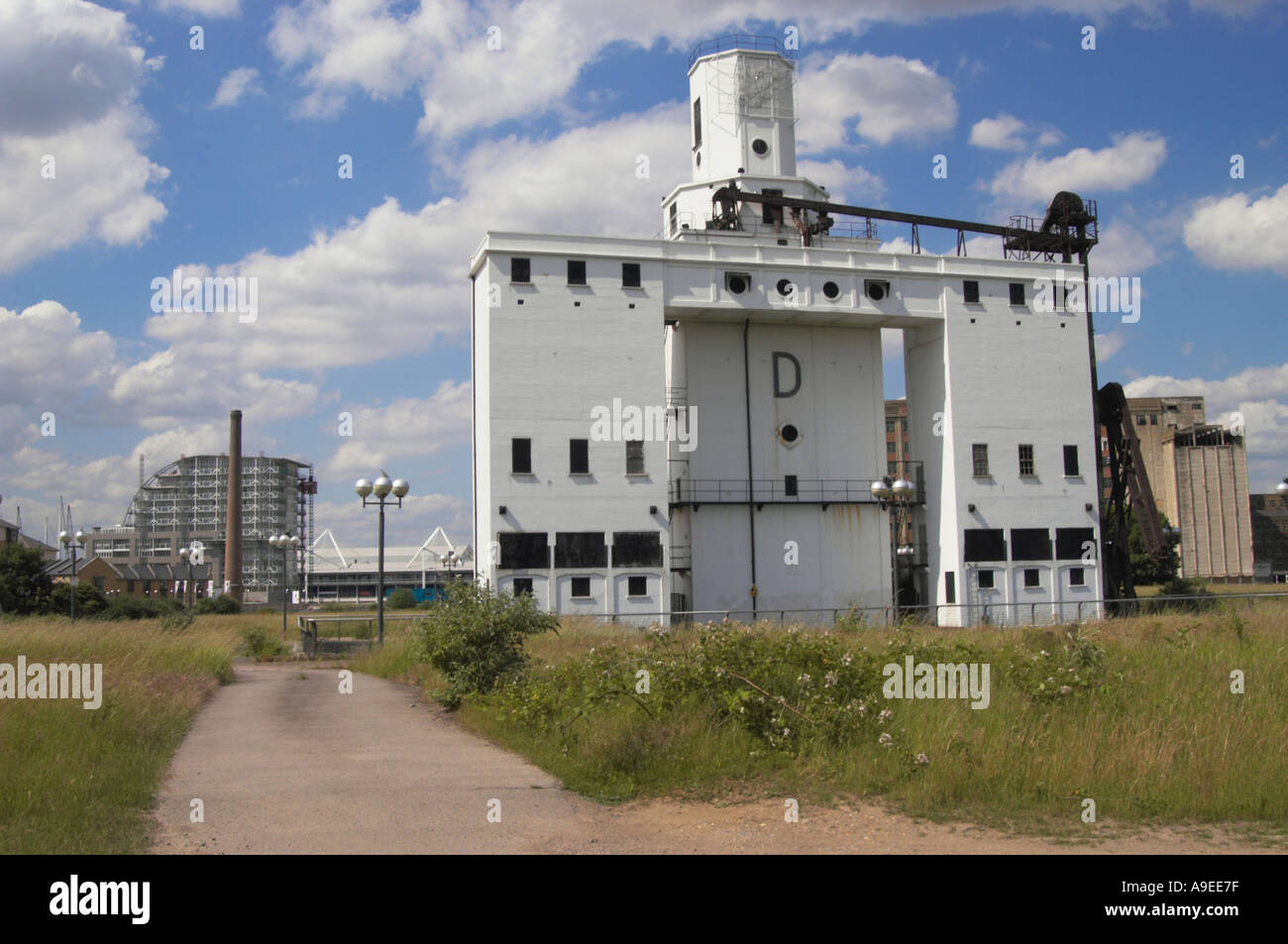 L'ancien silo à grains Pontoon Dock Royal Victoria Dock London Canning Town Banque D'Images