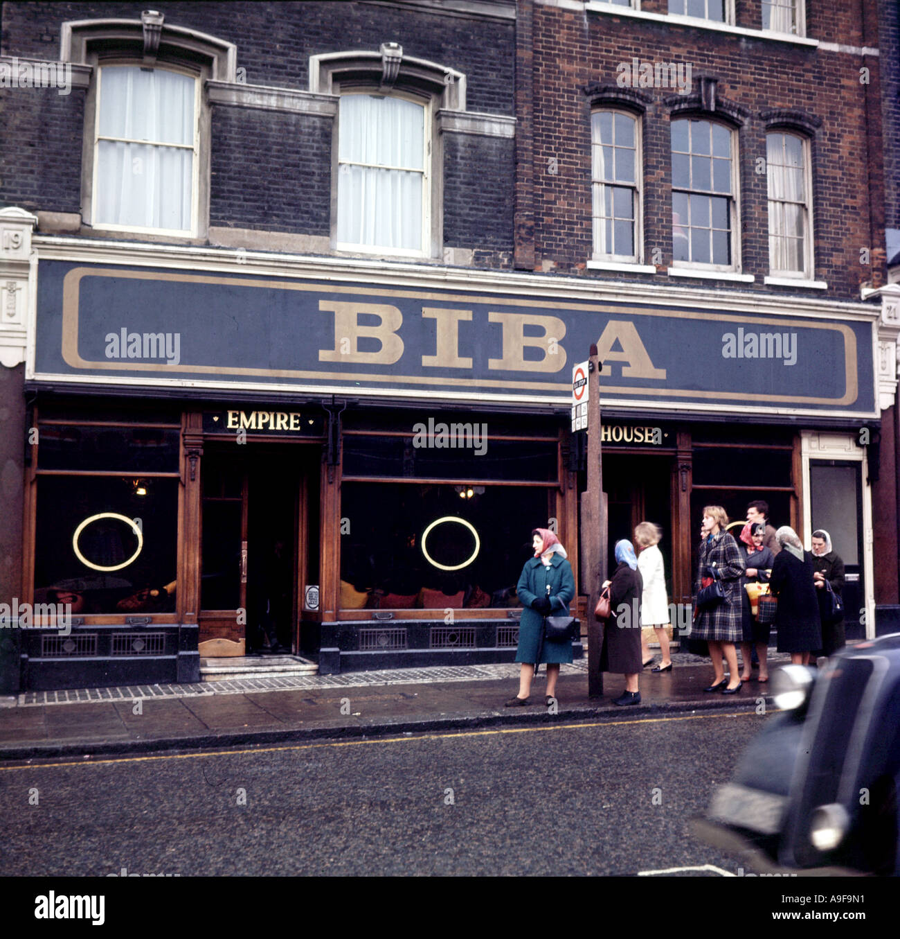 Boutique BIBA dans Kensington Church Street leur deuxième emplacement en 1967 Banque D'Images