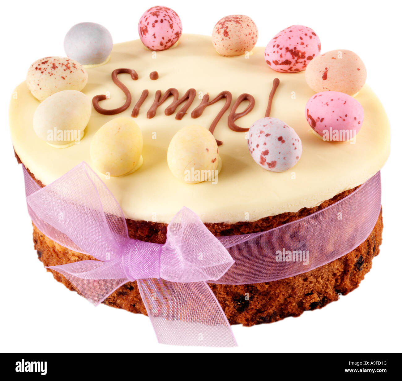 EASTER SIMNEL CAKE DÉCOUPER Banque D'Images