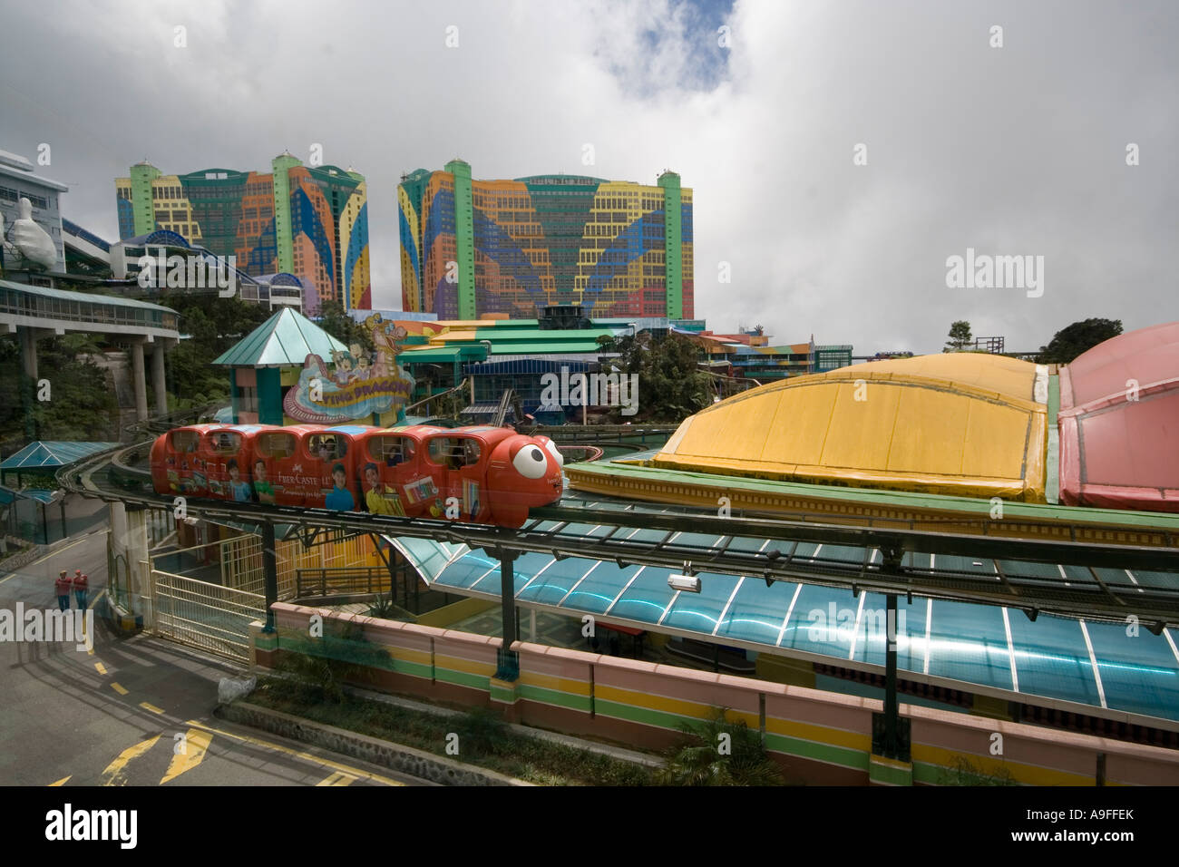 Parc d'attractions sur le bord de la falaise à Genting Highlands Malaisie Banque D'Images