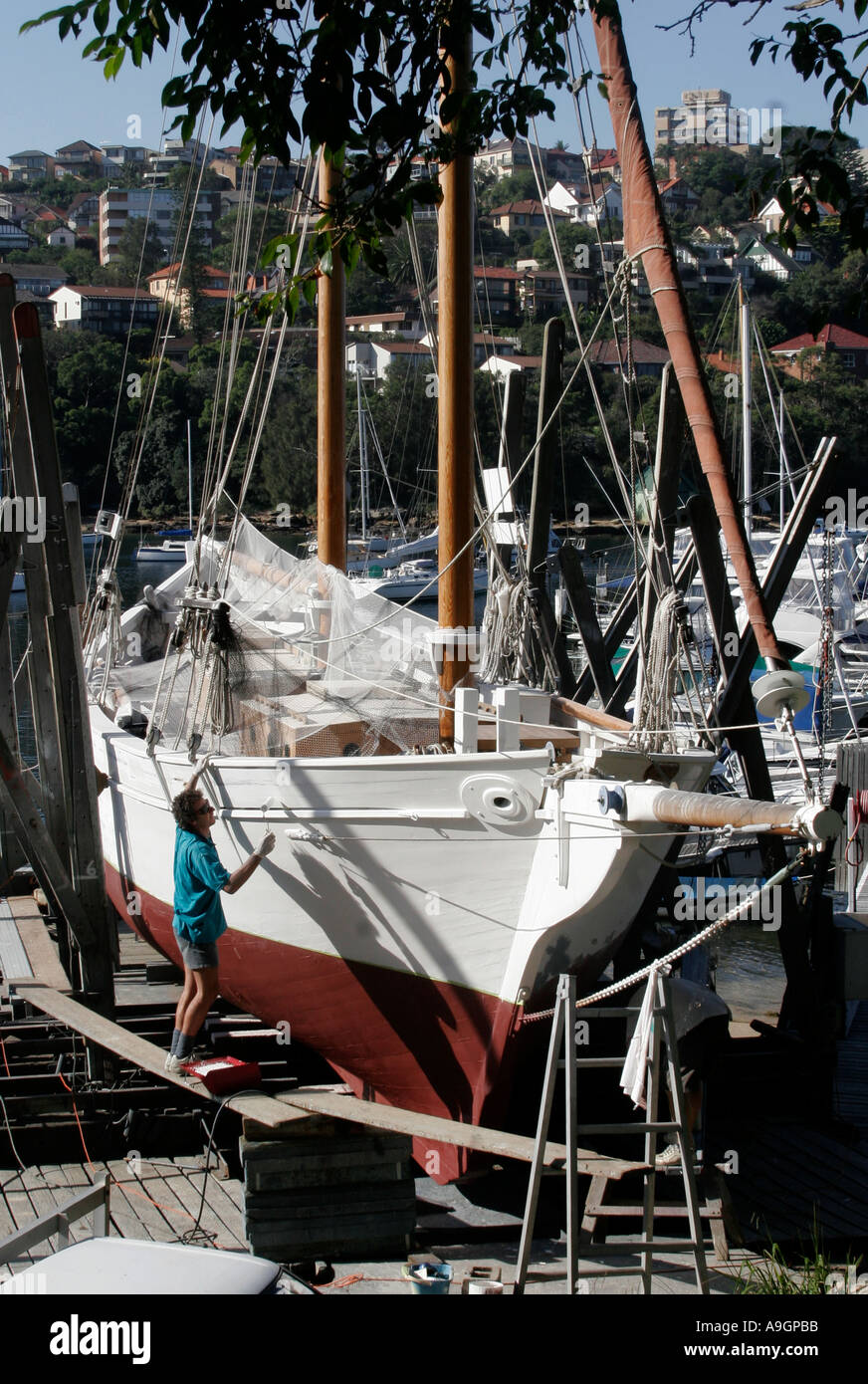 Une goélette des grands bancs avec bow clipper Banque D'Images