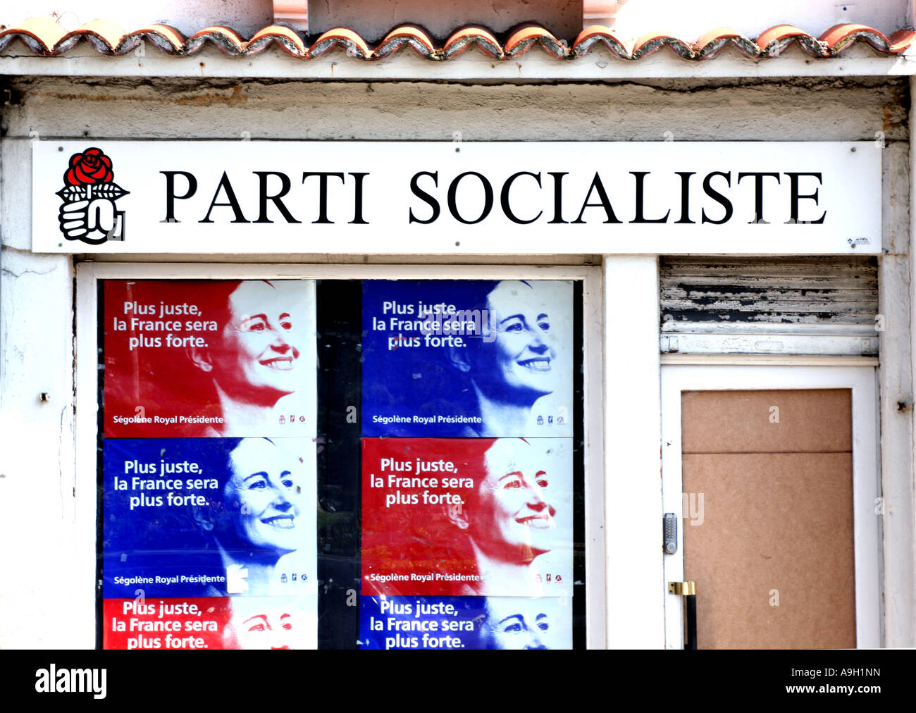 Ville bureau local Oloron de Ségolène Royal parti socialiste français France 2007 au cours de l'élection présidentielle Banque D'Images