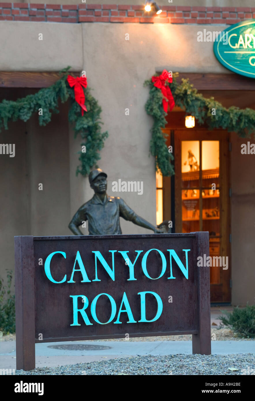Canyon Road Gallery, Santa Fe, New Mexico, USA Banque D'Images