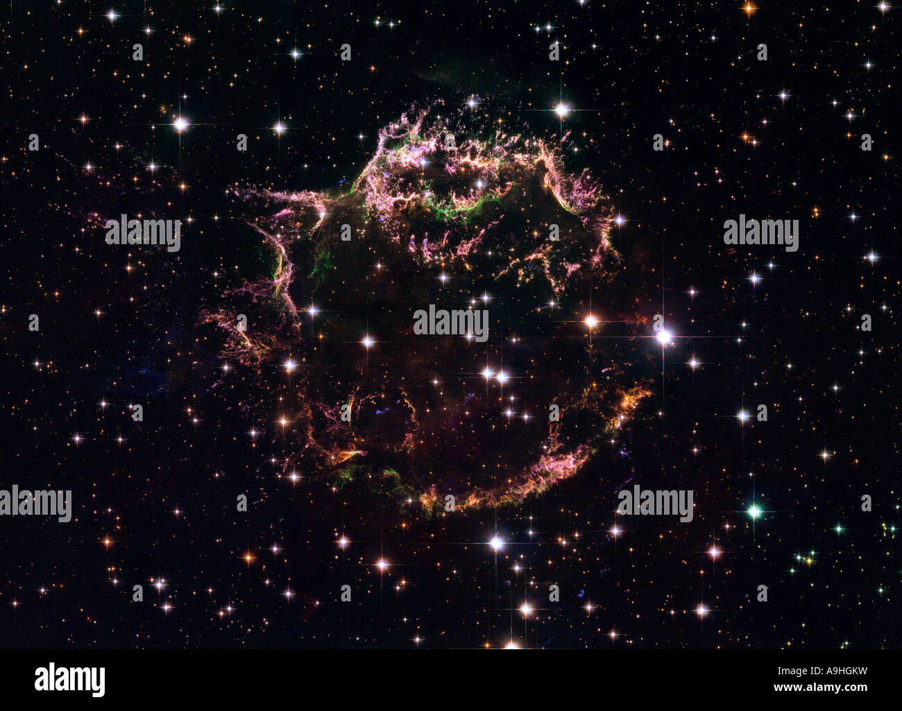 Une supernova Cassiopeia par le télescope spatial Hubble Banque D'Images