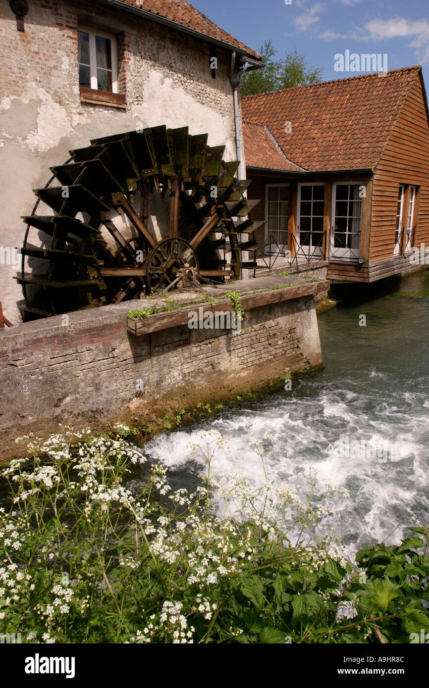Moulin à Eau Sur La Rivière Aa à Renty Pas De Calais Banque