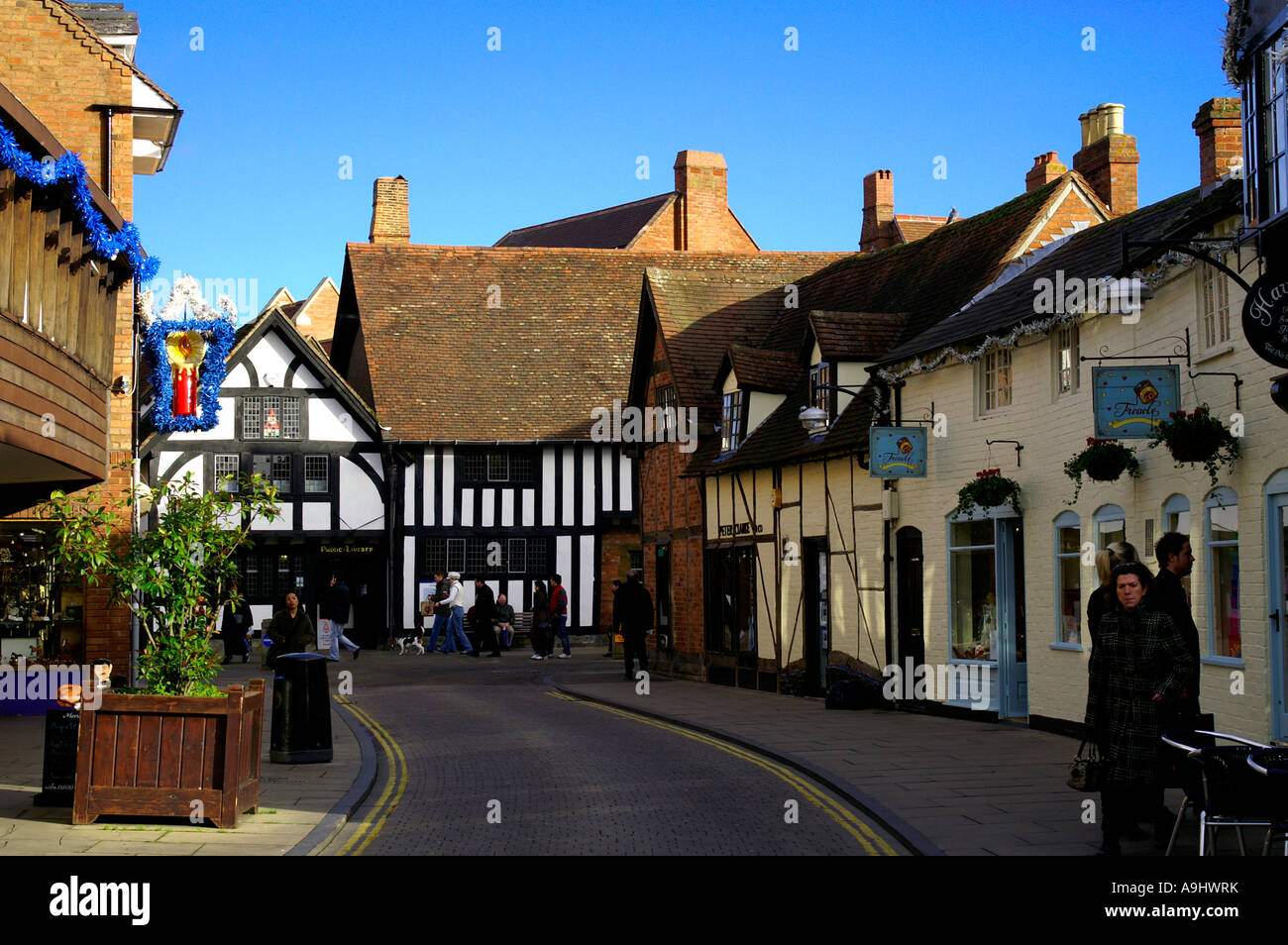 Street à Stratford upon Avon Warwickshire Angleterre U K Banque D'Images