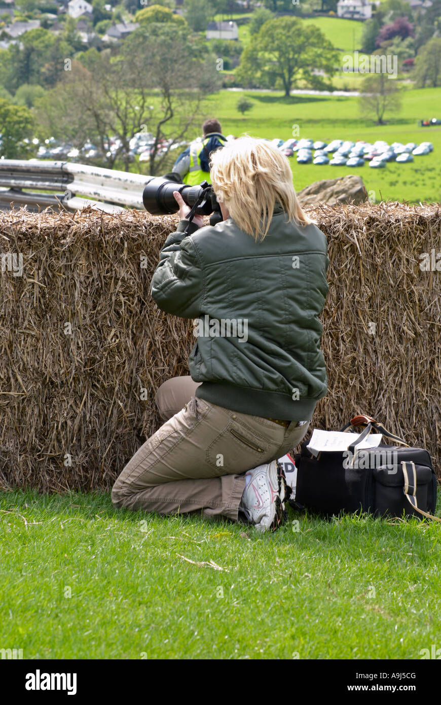 Femme photographe Banque D'Images