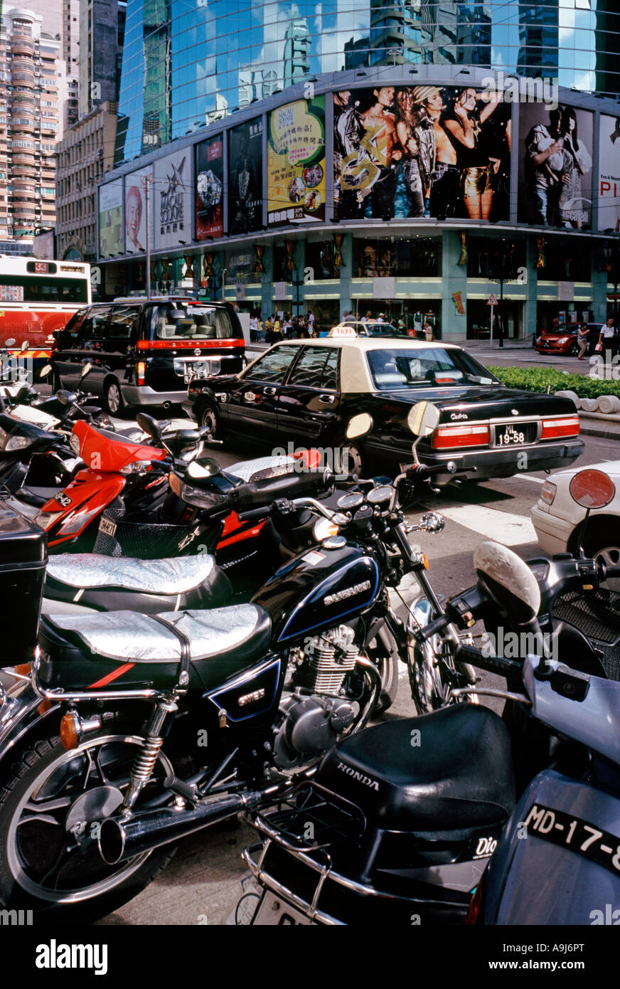 La congestion routière dans l'ancienne colonie portugaise de Macao. Banque D'Images