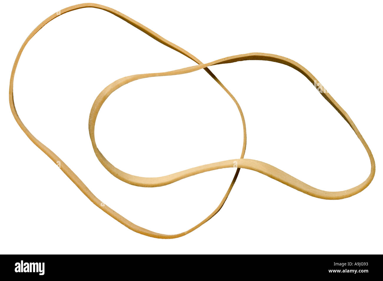 Deux bandes de caoutchouc Banque D'Images