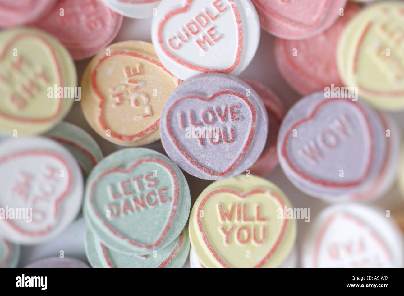 Amour coeurs. Je vous aime, valentines. romance. bonbons Banque D'Images