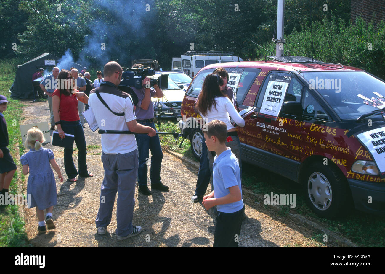 Bawdsey station émetteur des programmes de restauration de la BBC open day 2004 Banque D'Images