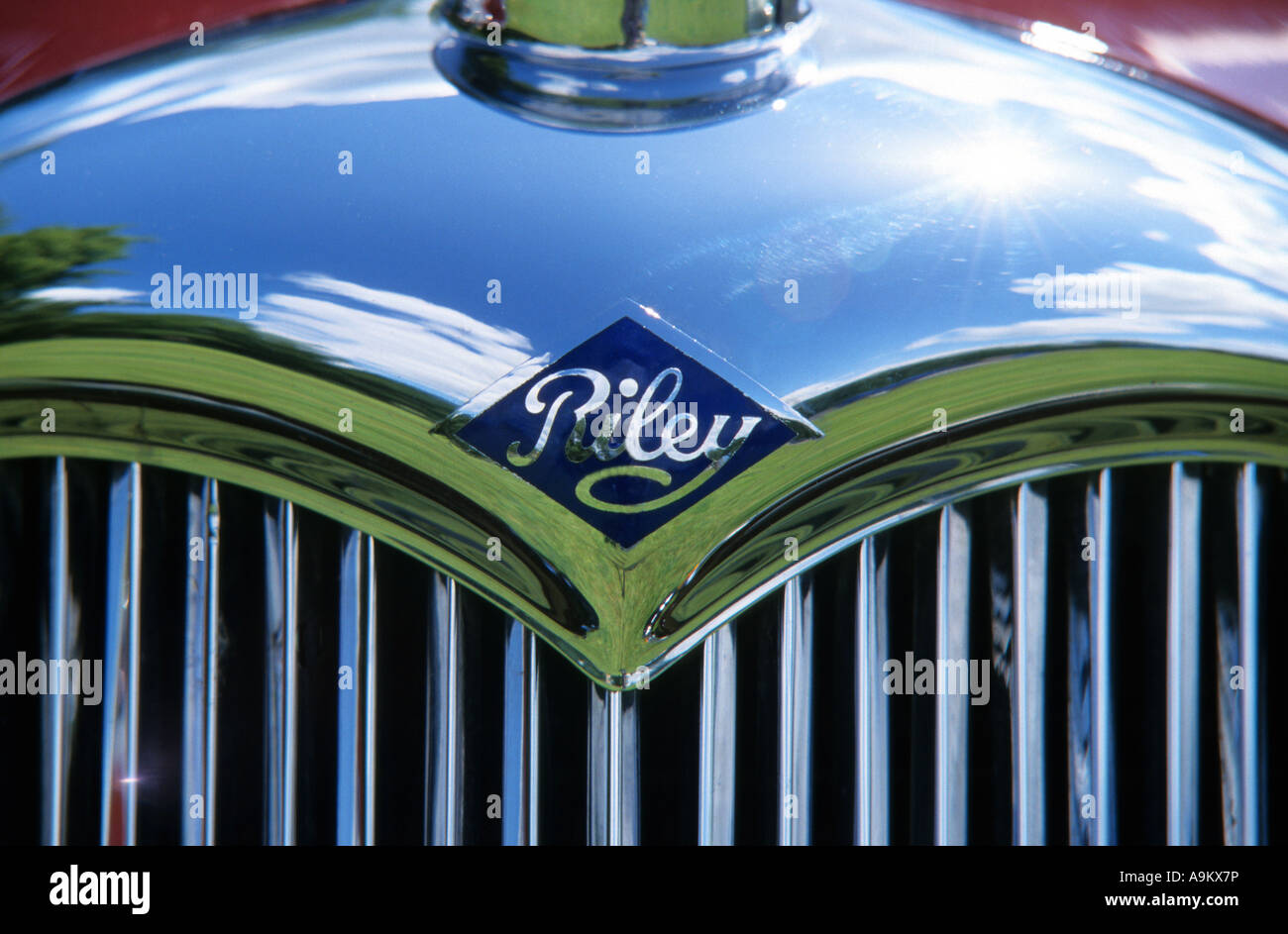 Riley RMA de 1946. Construit de 1946 à 1952. Constructeur automobile français 1898 à 1969. Riley car auto d'un insigne de la marque motif maker Banque D'Images