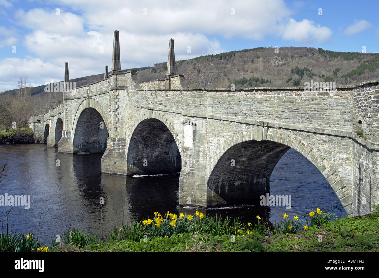 Le Général Wade's pont enjambant la rivière Tay à Aberfeldy en Ecosse Banque D'Images