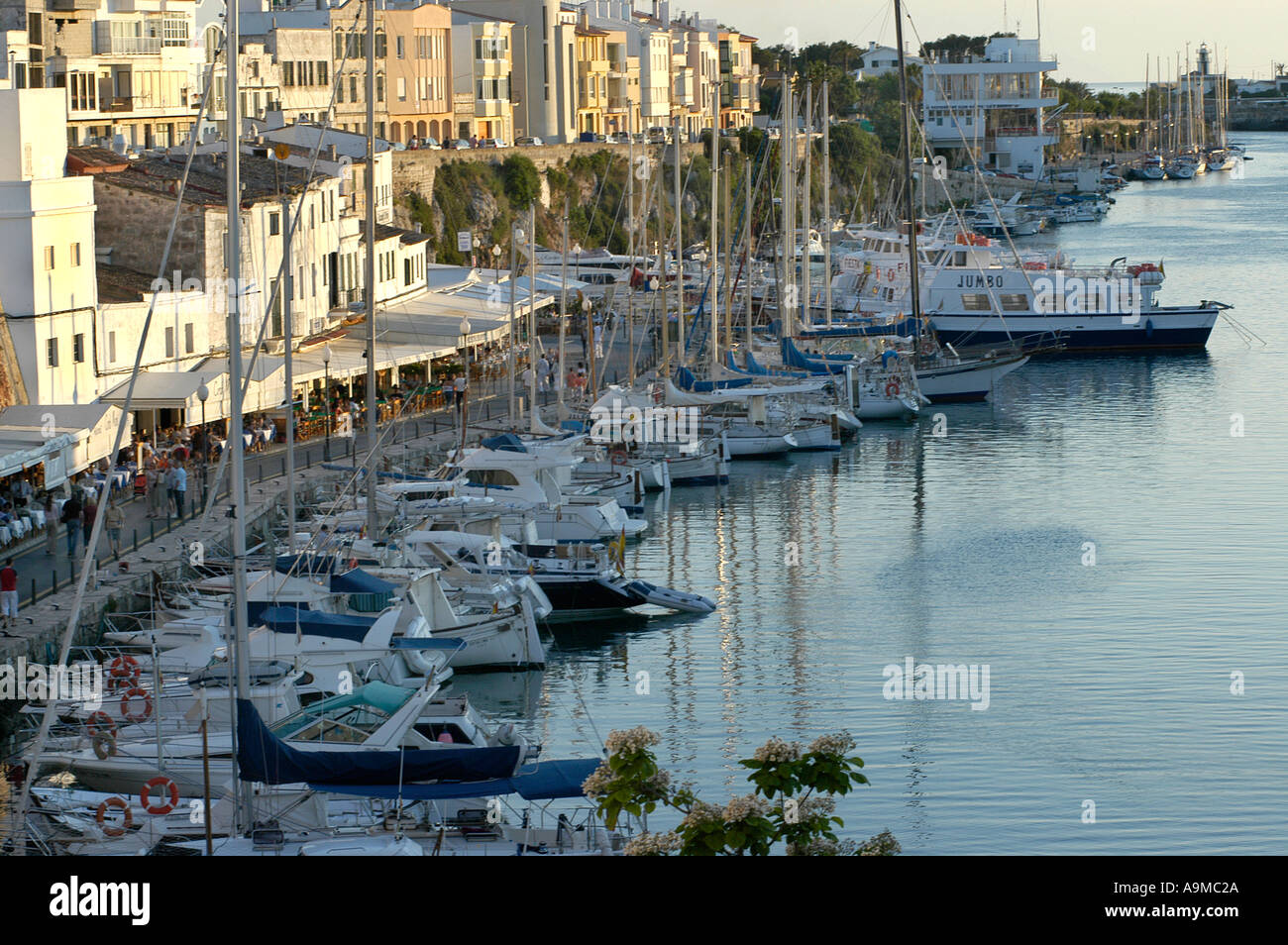 Centre historique et le port de Ciutadella Banque D'Images