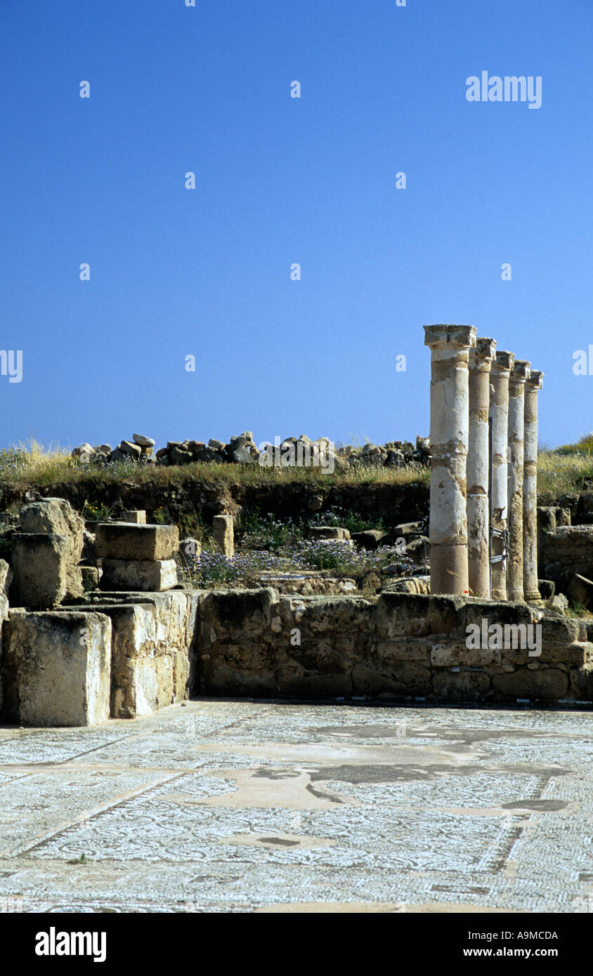 Colonnes romaines, Paphos, Chypre Banque D'Images