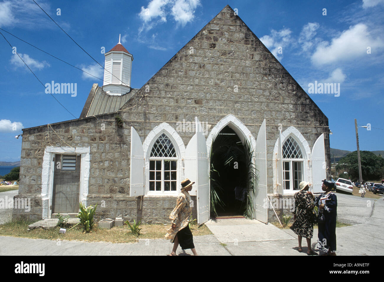 L'église St Thomas à Nevis Banque D'Images