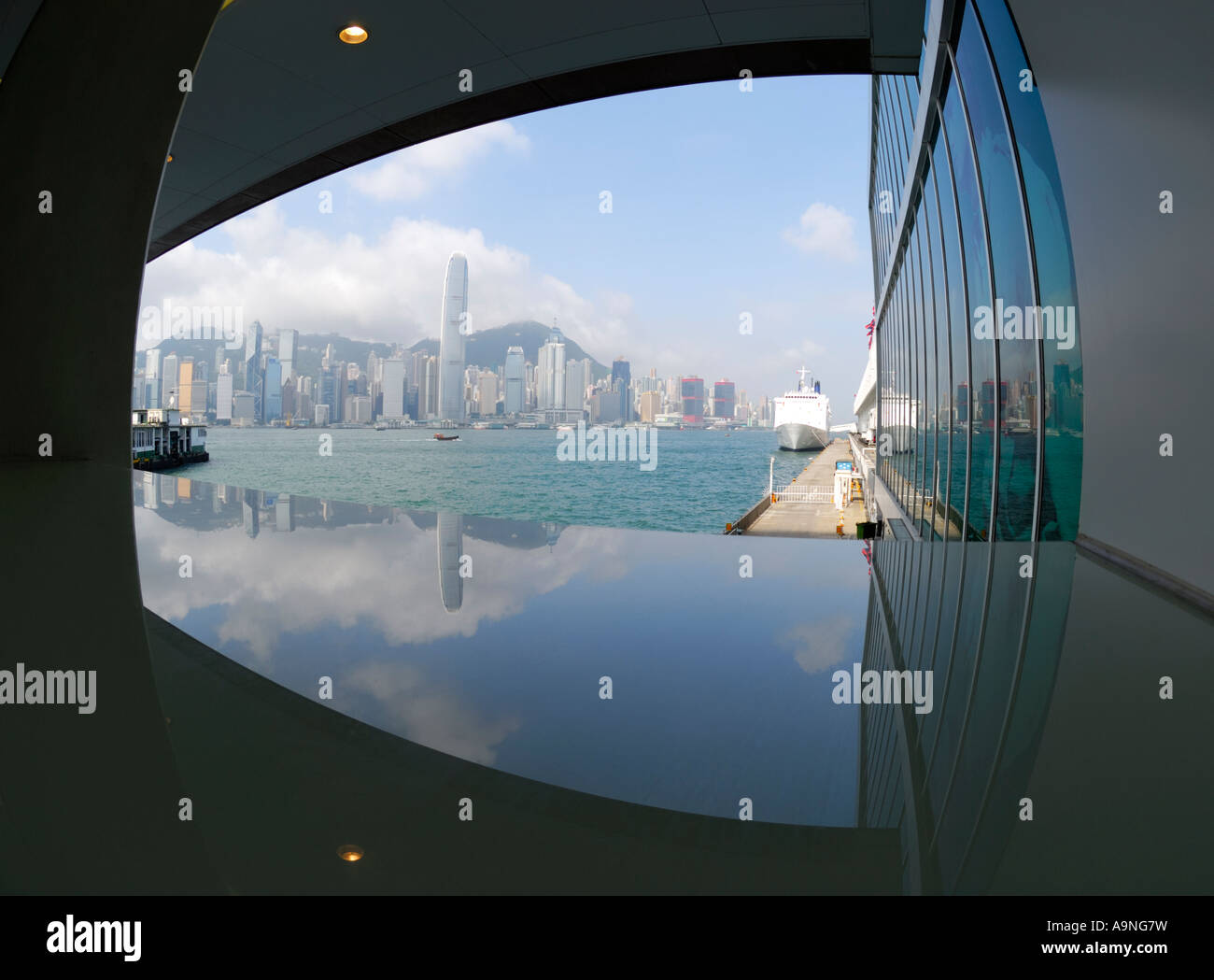 View of Victoria ville de Kowloon, Hong Kong Banque D'Images