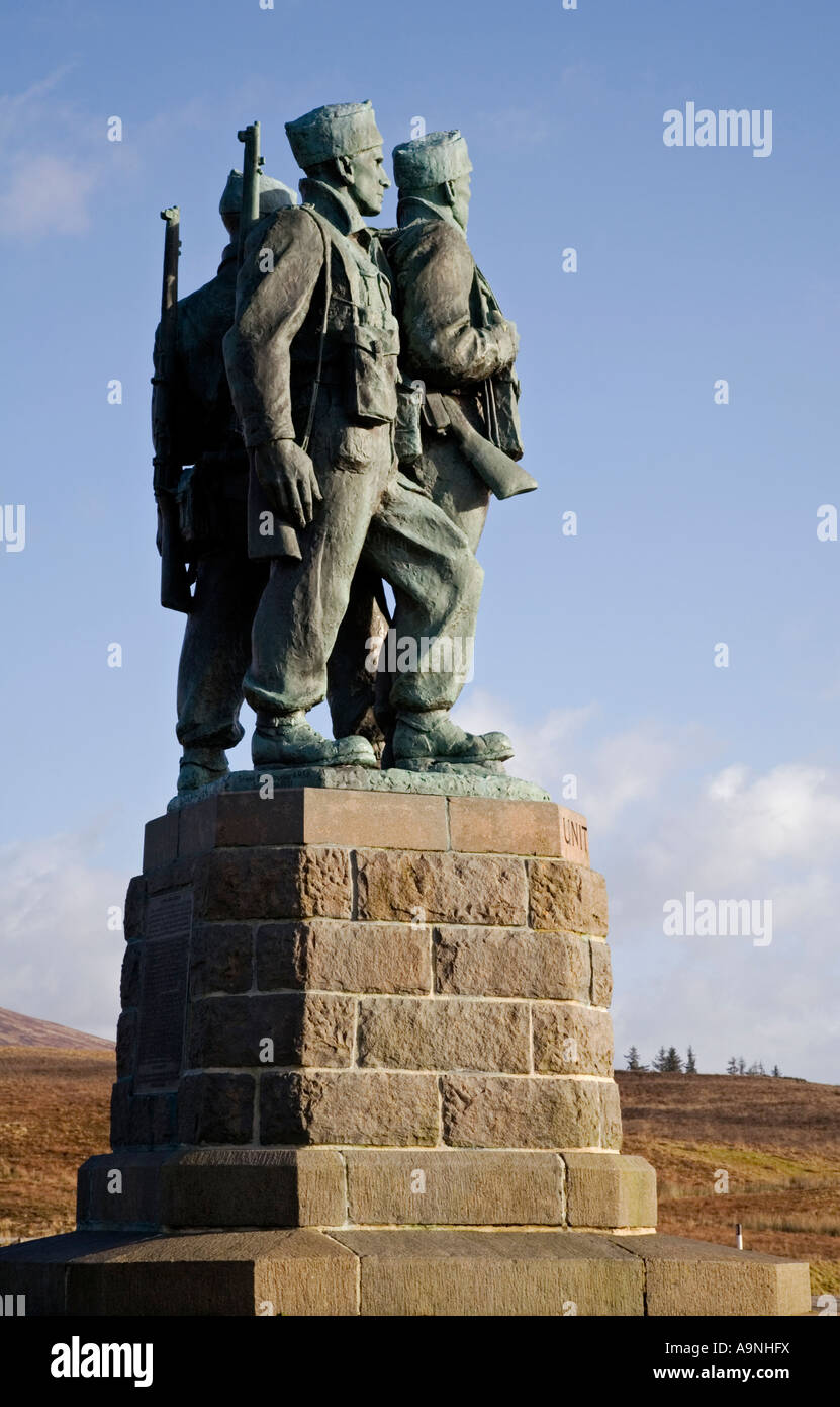 War Memorial à Spean Bridge près de Fort William dédié à la Royal Marine Commandos Banque D'Images