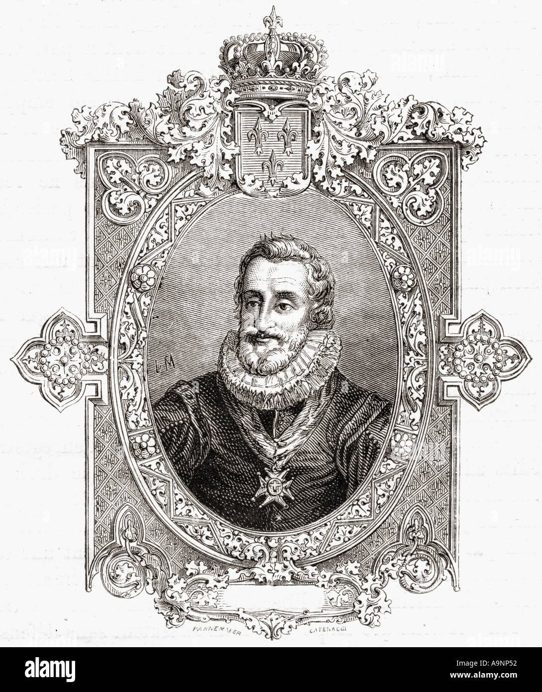 Henry IV aka bon roi Henri ou Henry Le Grand, 1553 - 1610. Le roi de Navarre comme Henry III. Premier Bourbon roi de France. Banque D'Images