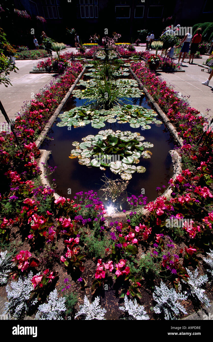 Le jardin Italien à Butchart Gardens, près de Victoria, sur l'île de Vancouver, British Columbia Canada Banque D'Images