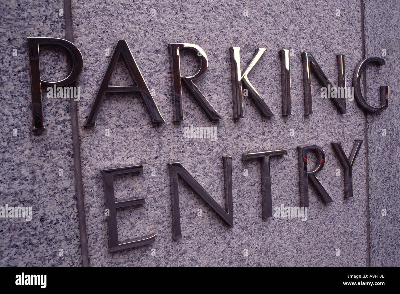 Entrée parking sign Banque D'Images