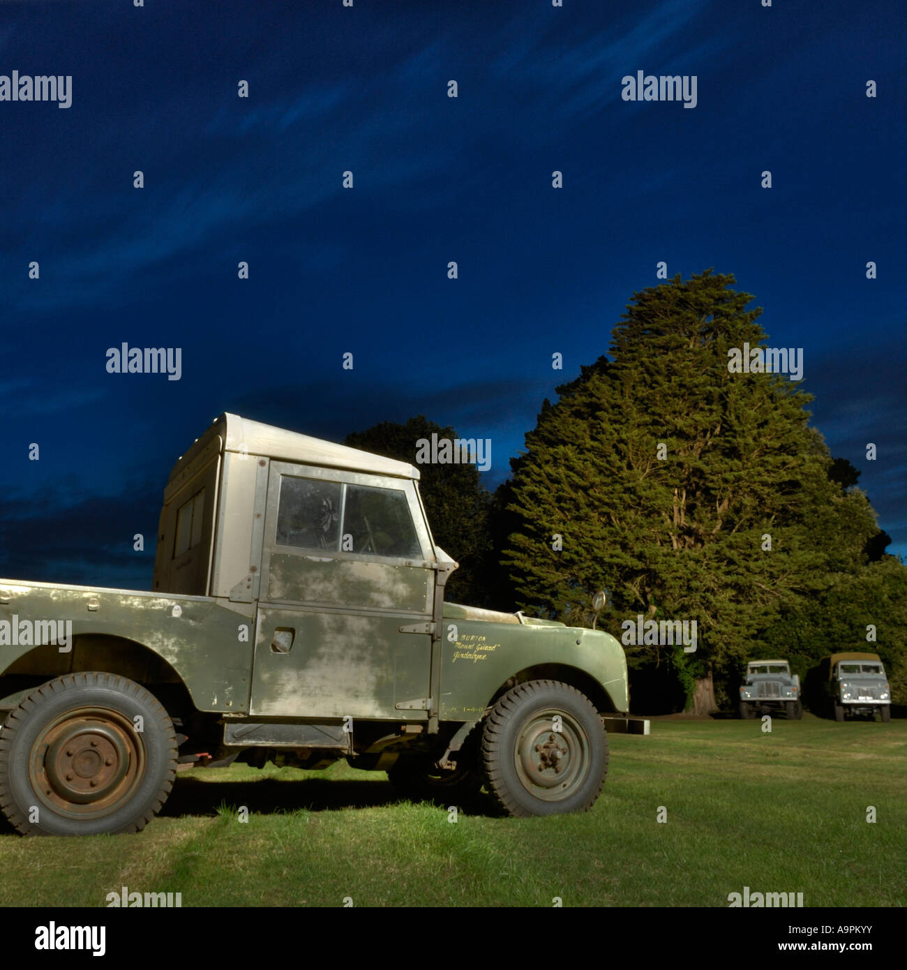 Fort original et les tâches d'1950 s Land Rover Séries Un 86 pouce SWB cabine du camion 2 litres essence. Banque D'Images