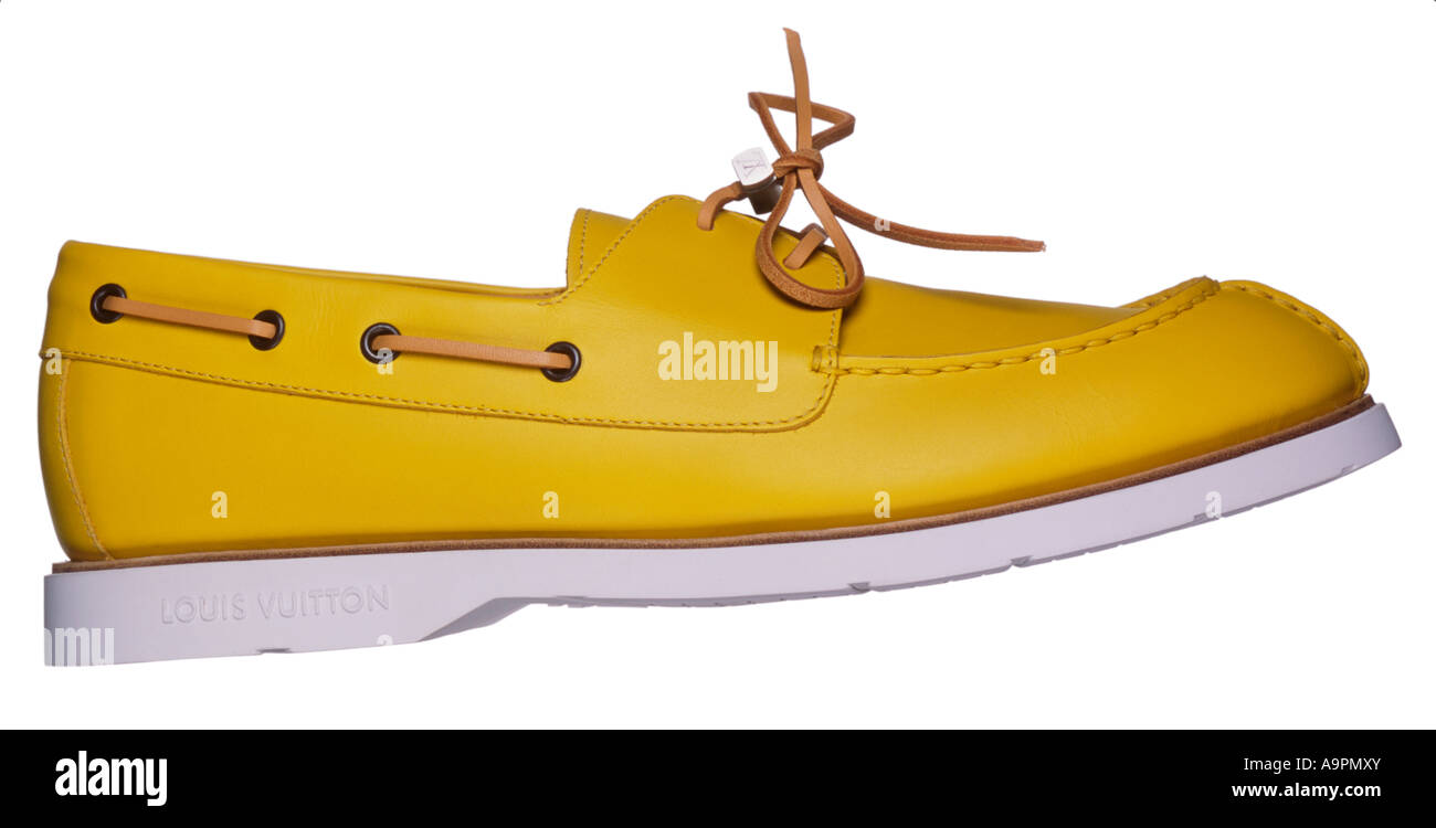 Louis Vuitton chaussures de pont en cuir de l'Homme Photo Stock - Alamy