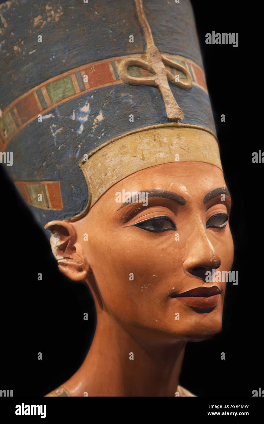 Buste de Néfertiti Altes Museum de Berlin, Allemagne Banque D'Images