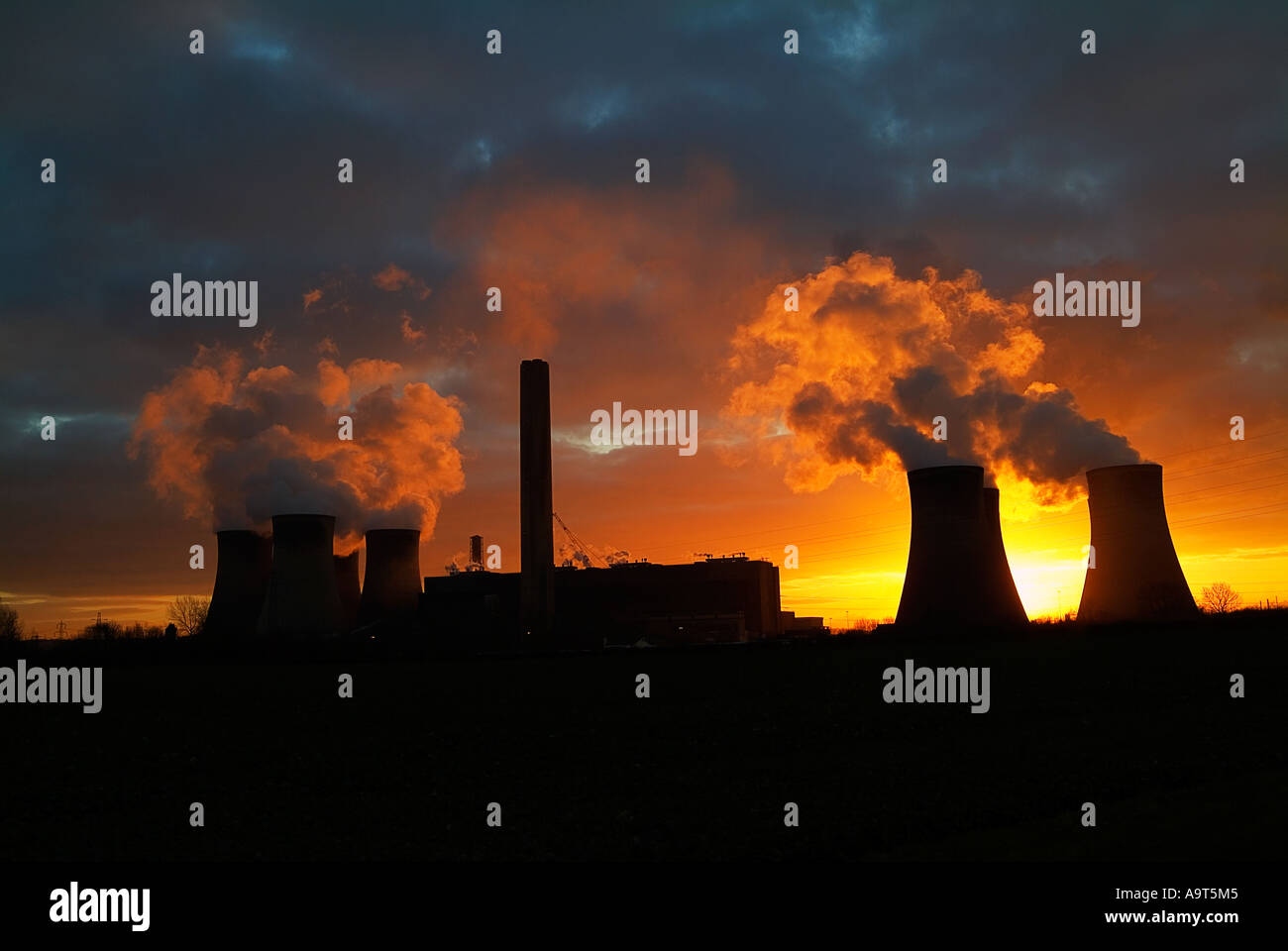 Fiddlers Ferry Powerstation au charbon près de Widnes dans Cheshire, Royaume-Uni. Banque D'Images