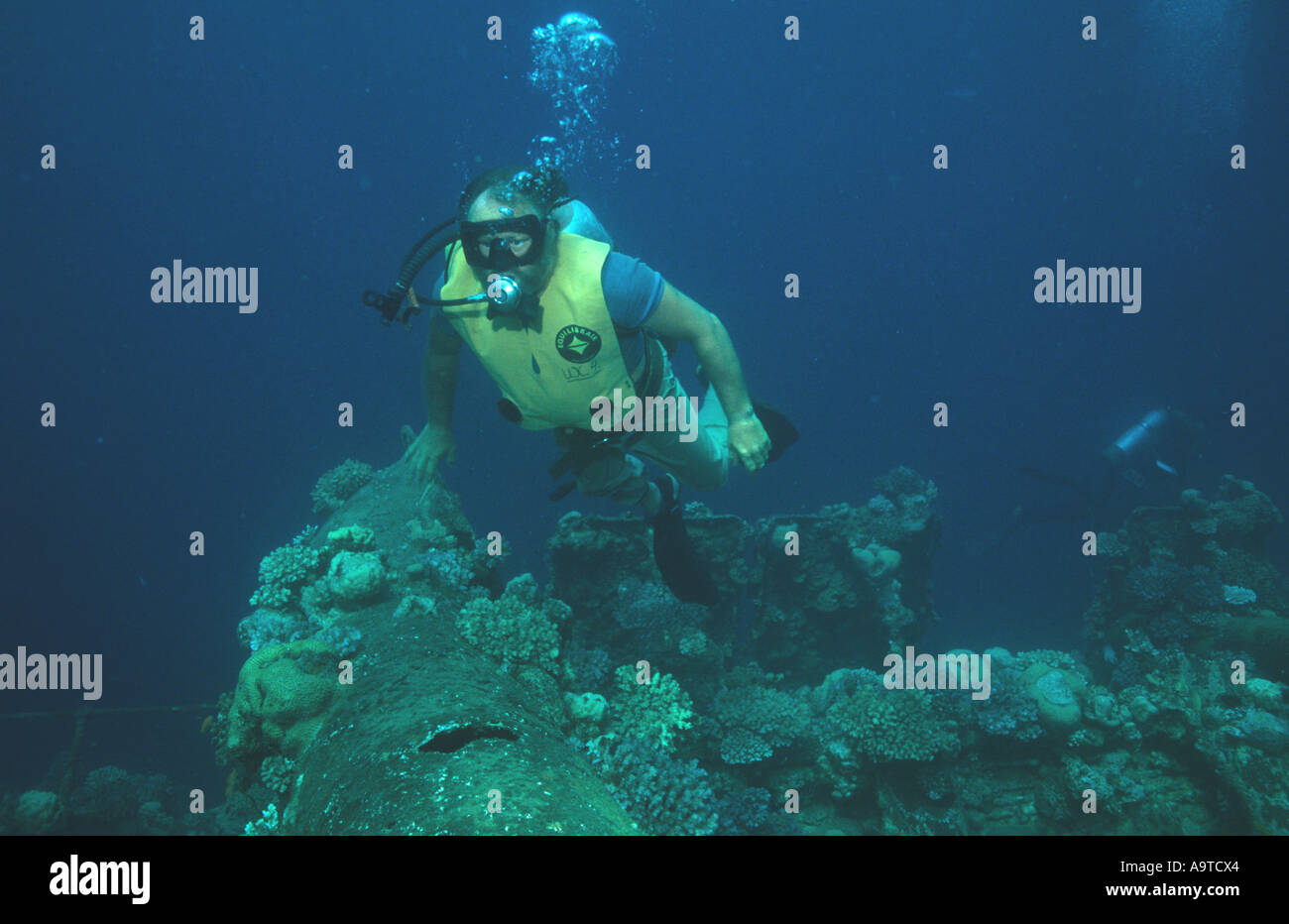Don Whillans plongée sur l'épave Umbria Port Soudan Wingate coralliens de la mer Rouge au Soudan Banque D'Images