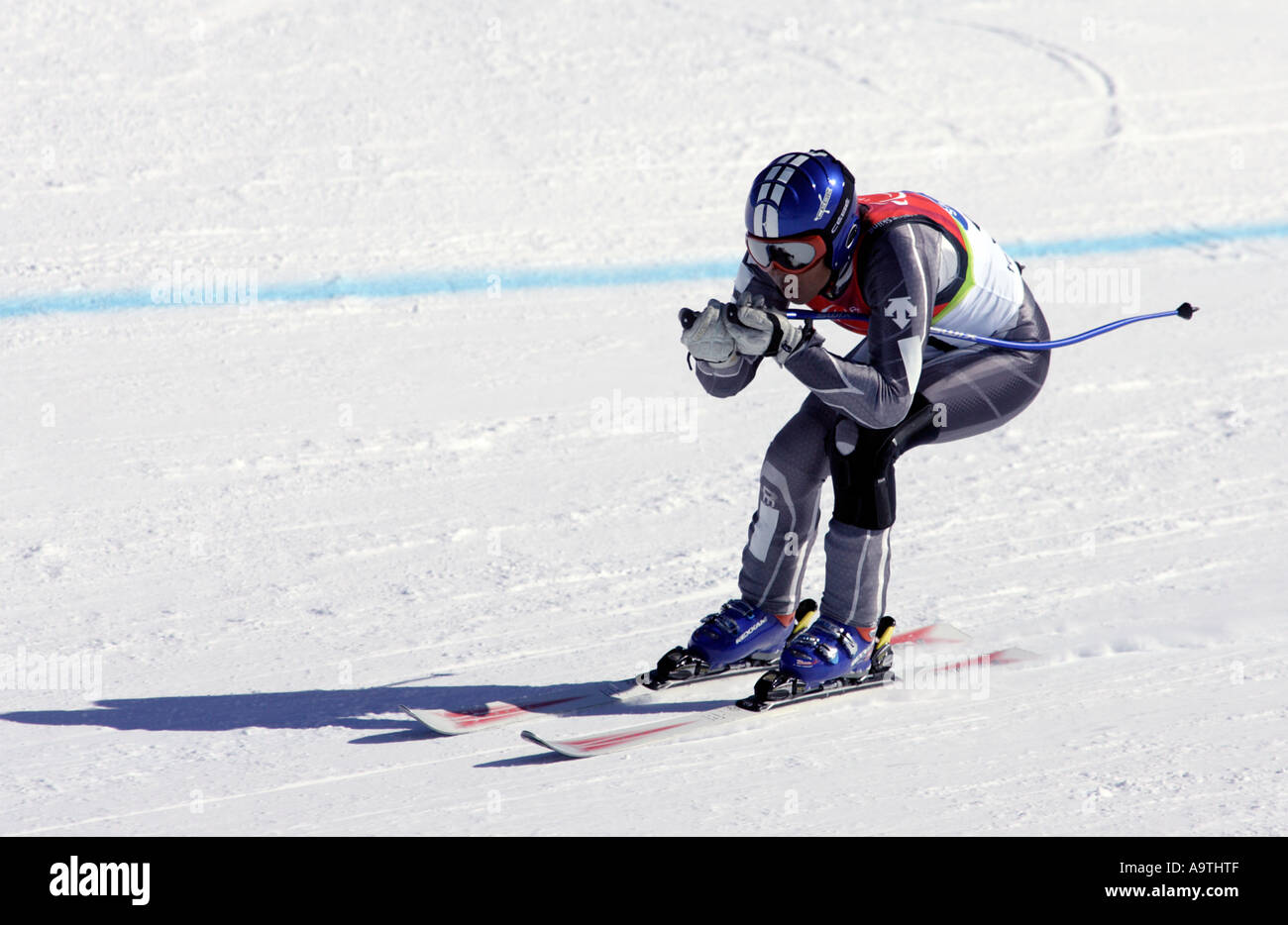Masahiko Tokai LW3-2 du Japon à la mens Ski alpin compétition Super G Banque D'Images
