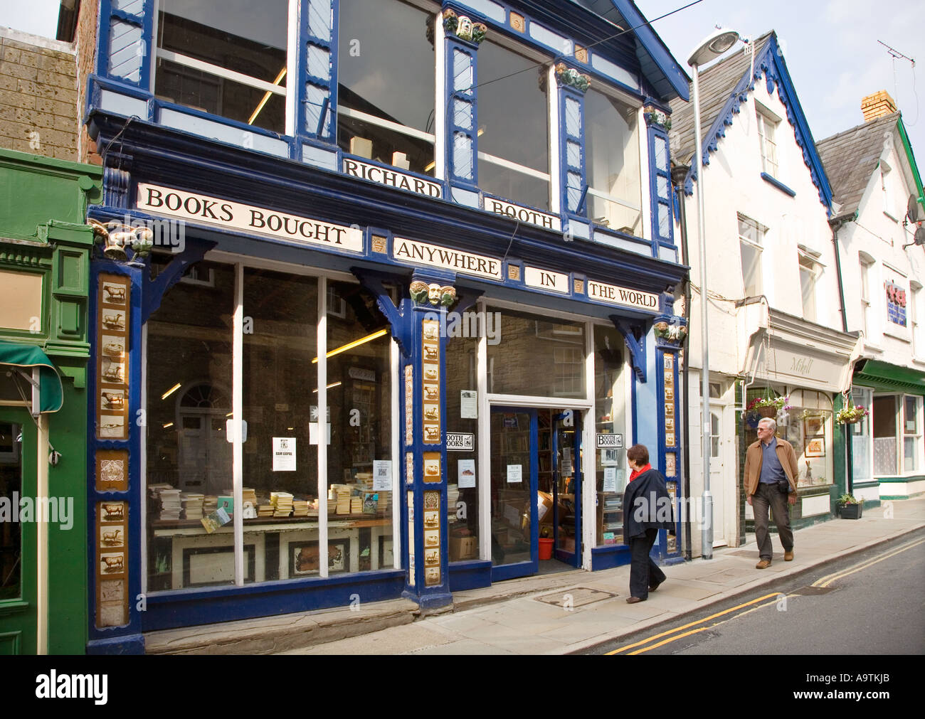 Richard Booth bookshop Hay-on-Wye au Pays de Galles UK Booth est le soi-disant roi de foin Banque D'Images