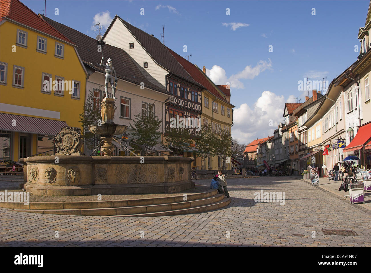 Fontaine en Arnstadt Allemagne première nomination pour Bach Banque D'Images