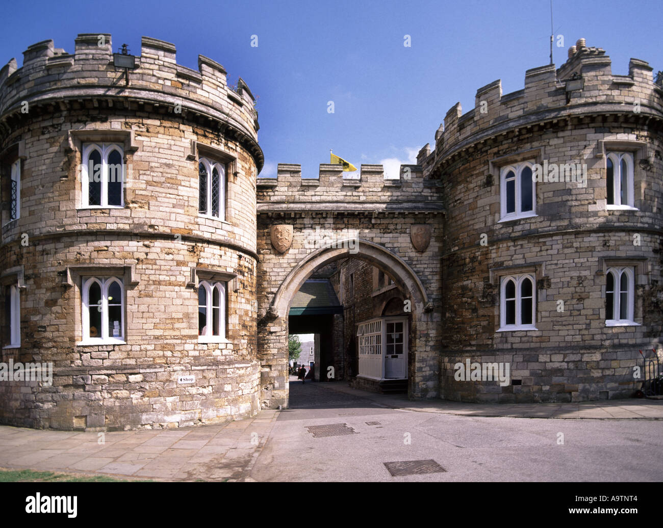 Historique Lincoln Castle Gateway Lincolnshire Angleterre Royaume-Uni Banque D'Images