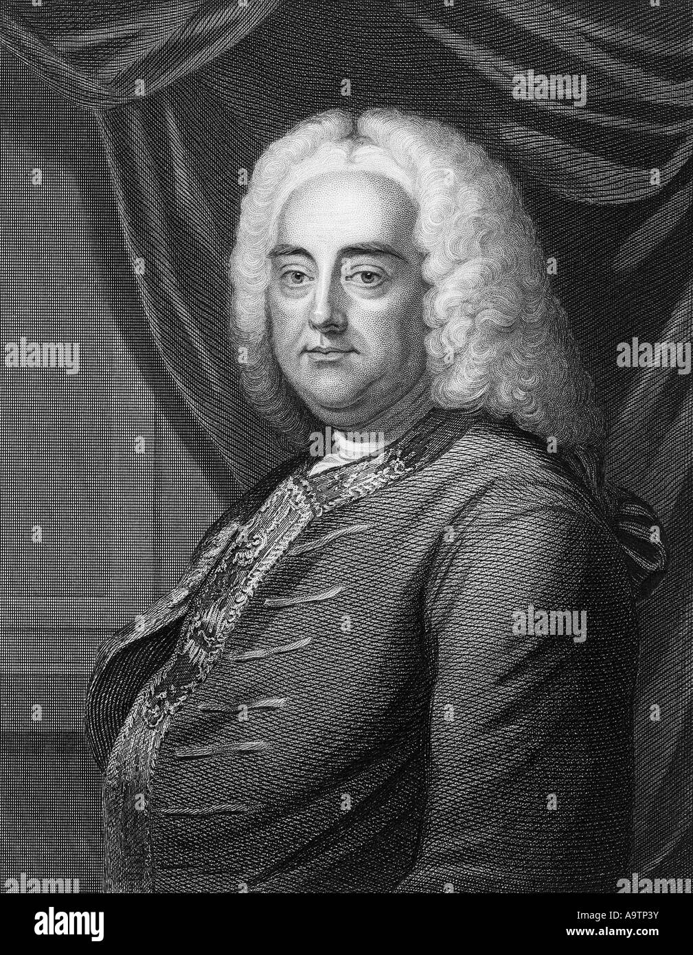GEORGE Frideric Handel (1685-1759) l'Allemand compositeur baroque britannique Banque D'Images