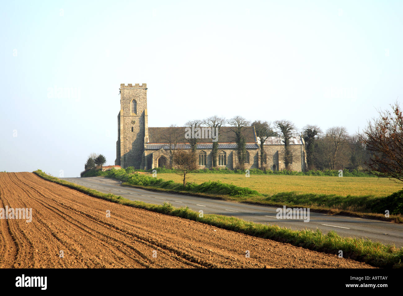 Une vue de l'église de St Mary à East Ruston, Norfolk, Angleterre, Royaume-Uni, Europe. Banque D'Images