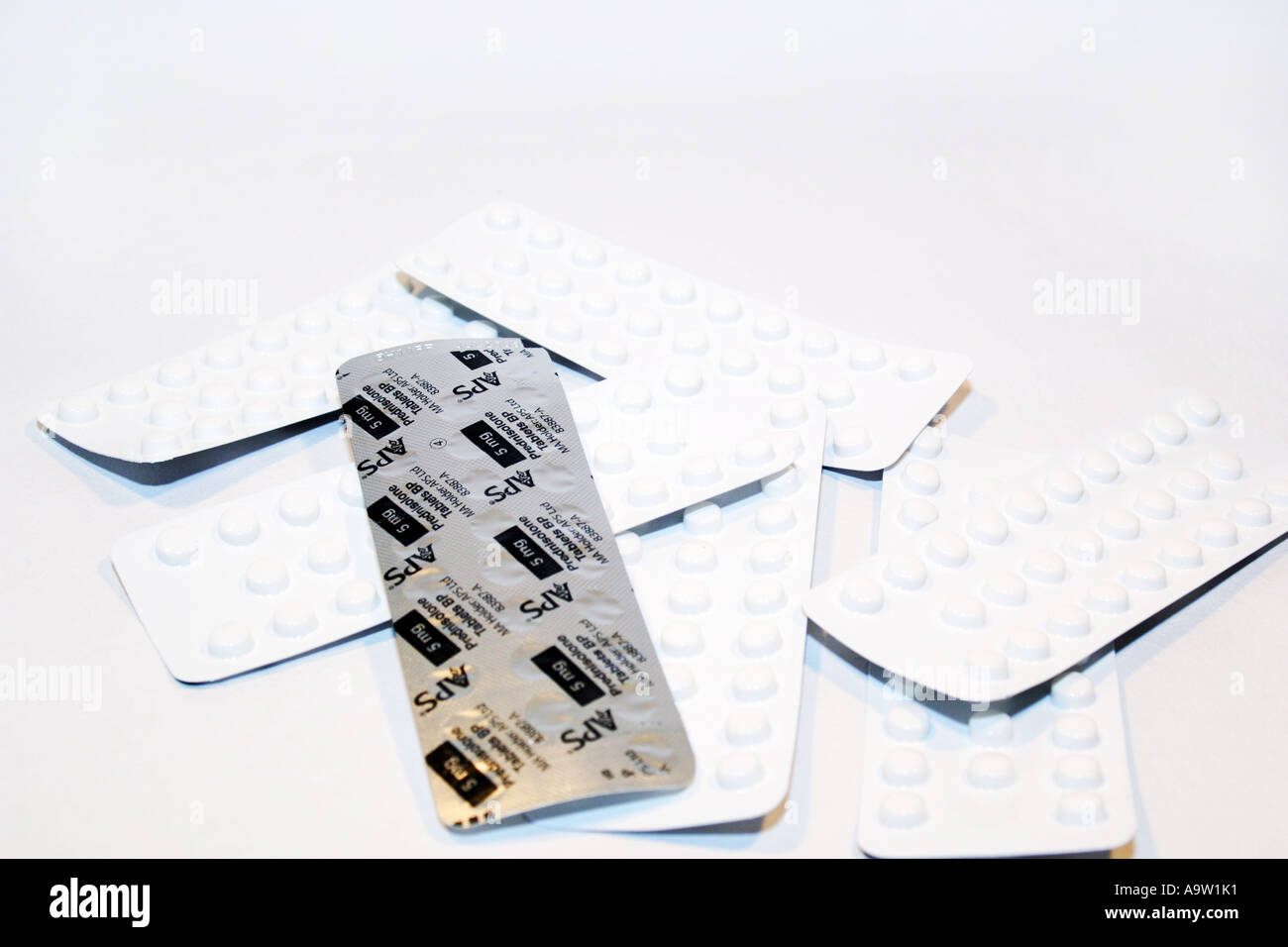 Boîtes de médicaments stéroïdes Prednisolone Banque D'Images