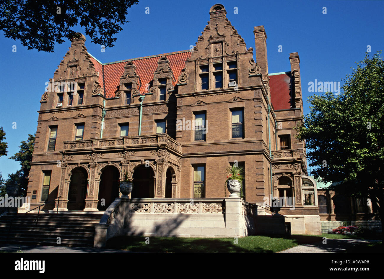 Milwaukee WISCONSIN Pabst manoir construit en 1890 93 de style néo-Renaissance flamande l'extérieur du bâtiment Banque D'Images