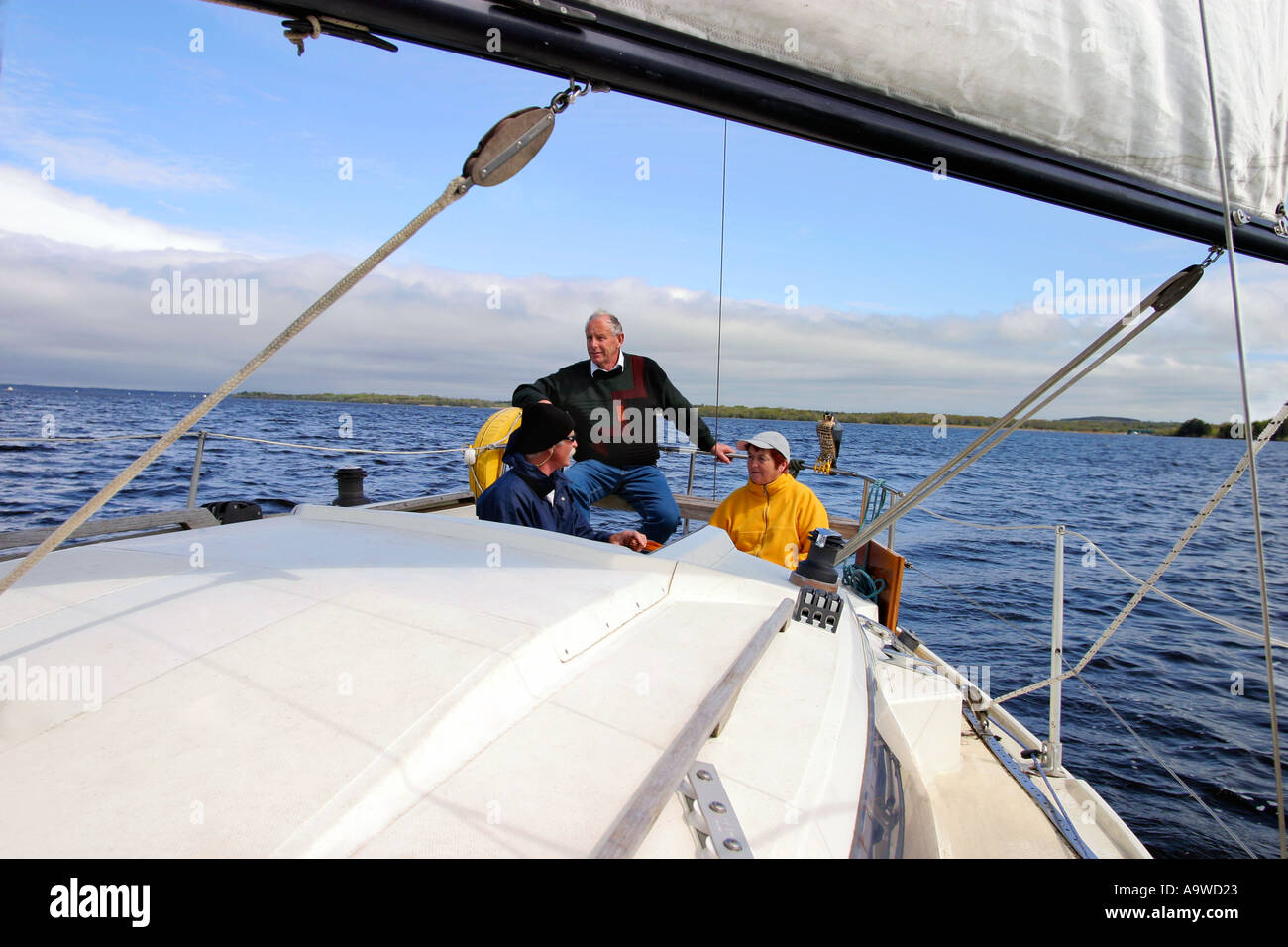 La voile sur le lac Derg Irlande Banque D'Images