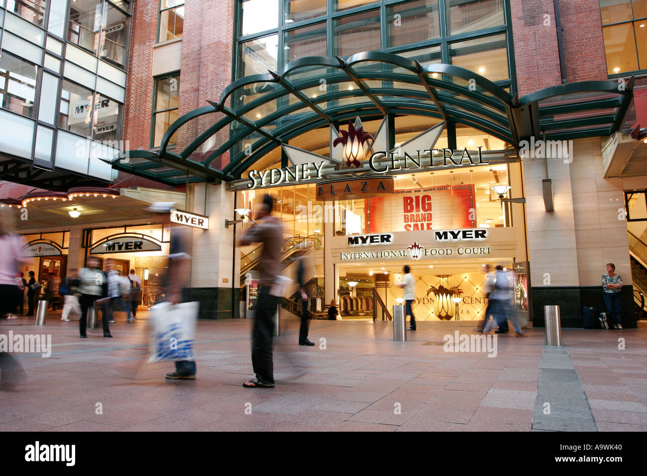 Pitt Street Mall et centre commercial de Sydney, Australie Banque D'Images
