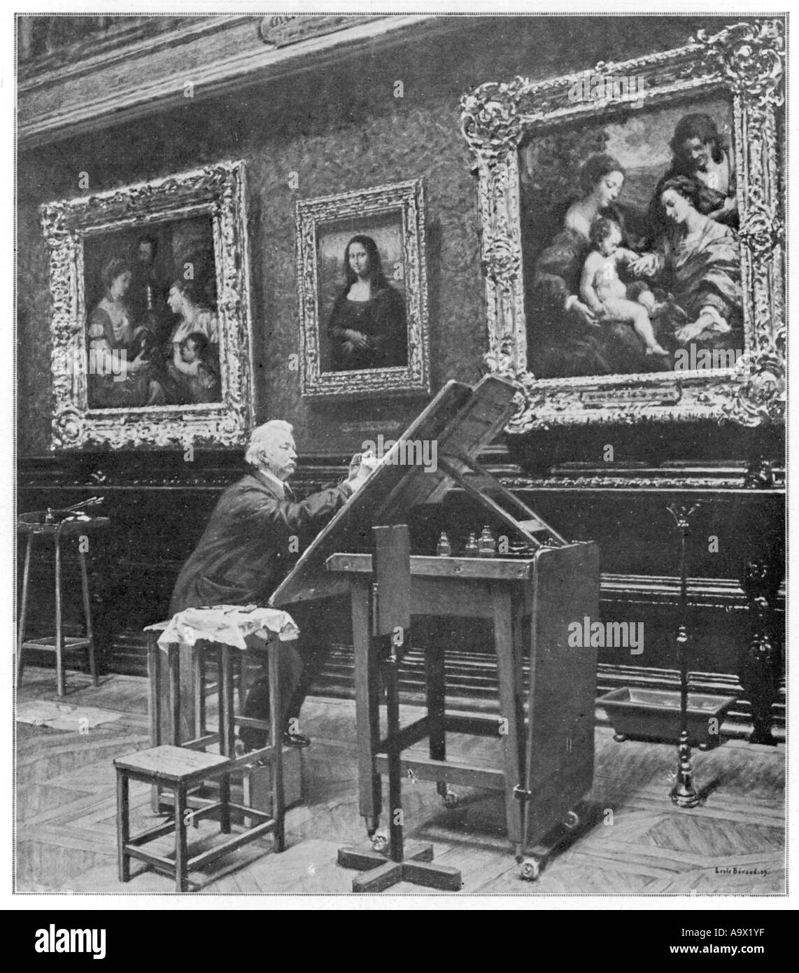 Mona Lisa 1909 Vol Banque D'Images