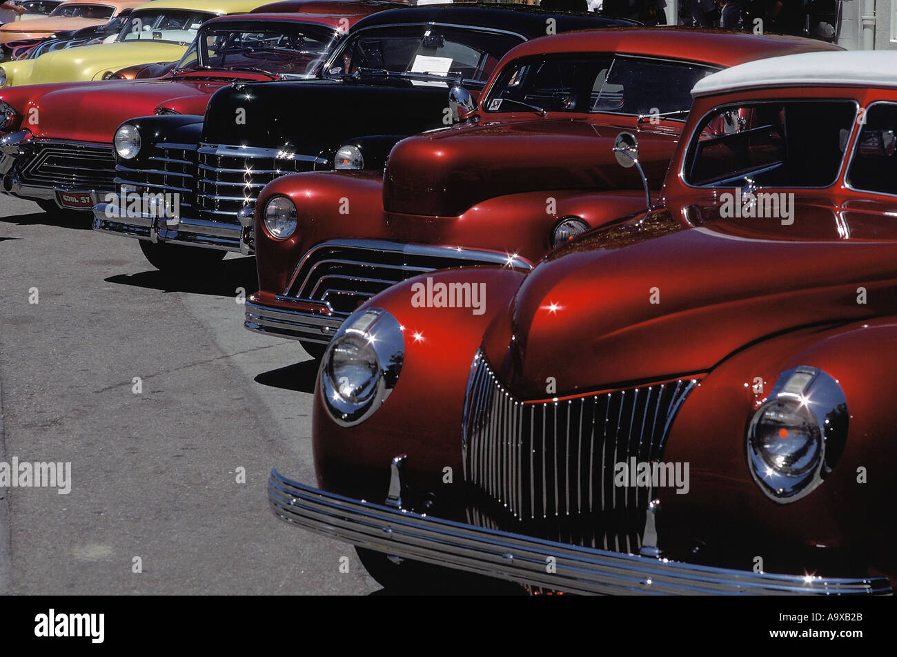 Les lauréats la queue à un custom car show à Paso Robles en Californie Banque D'Images