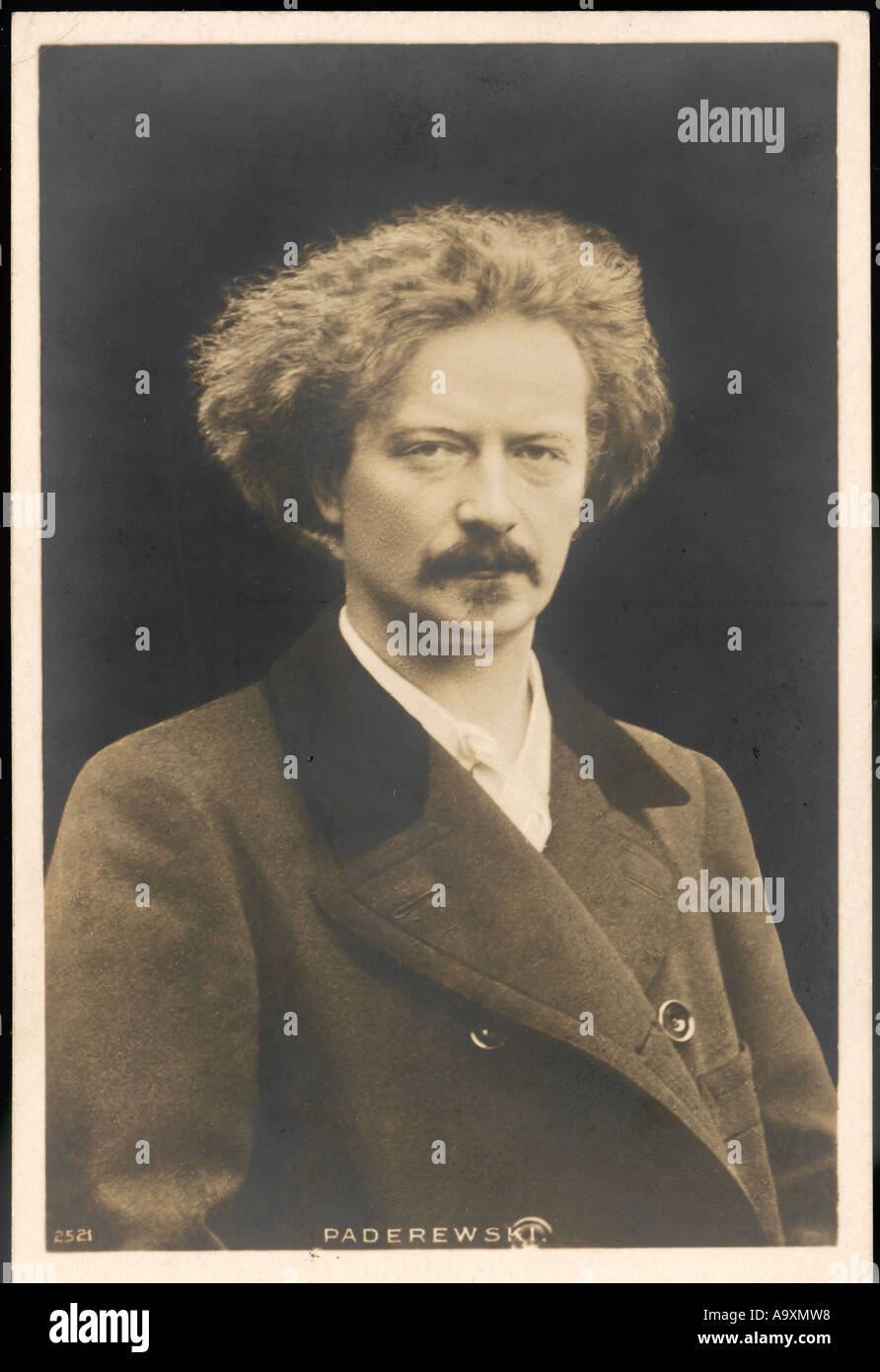 Carte postale Paderewski Banque D'Images