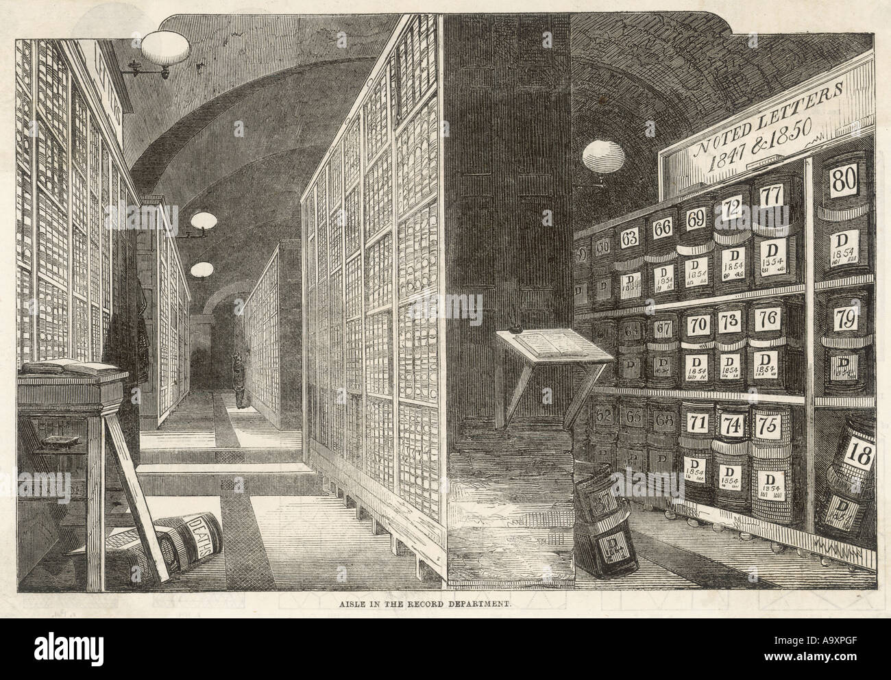 Bureau du recensement 1861 Banque D'Images