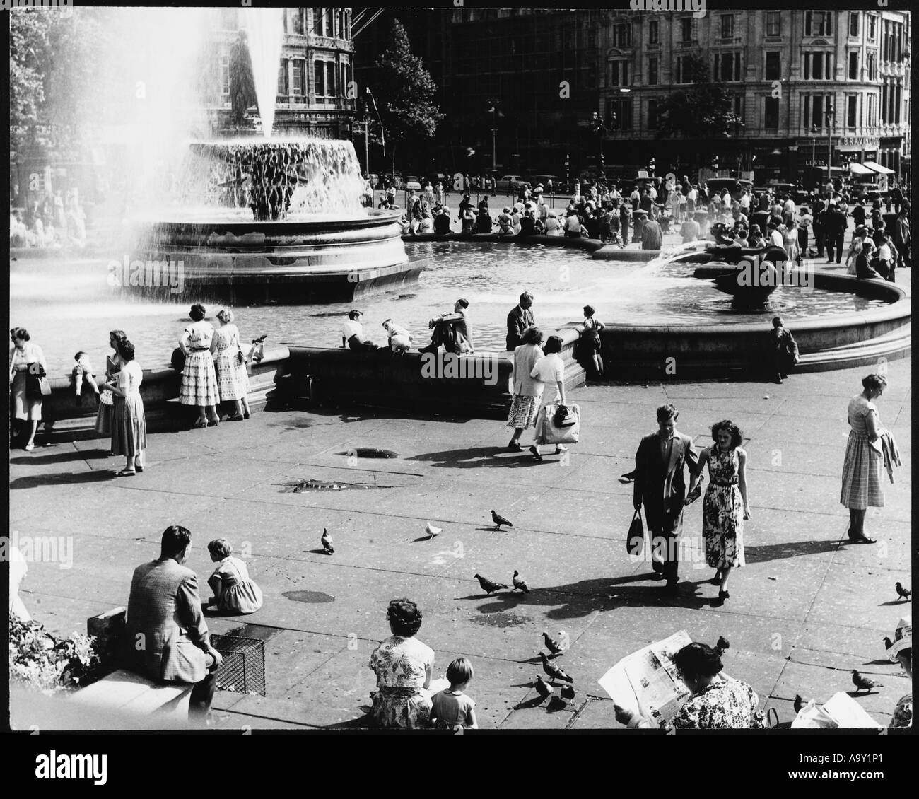 Scène sociale 50s Banque D'Images