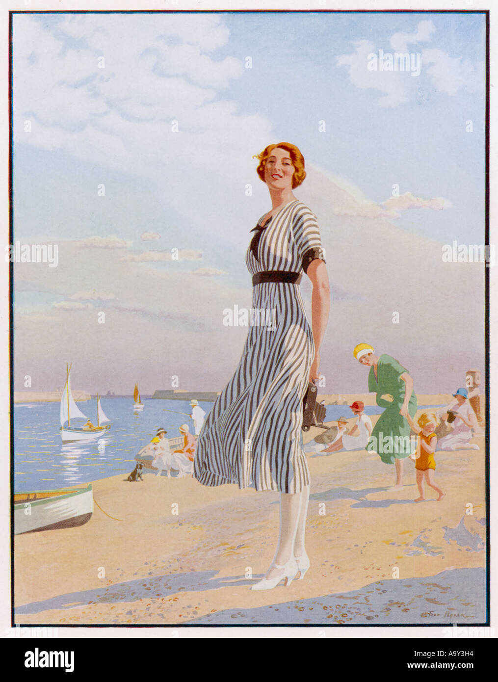 Kodak annonce Girl 1920 Banque D'Images